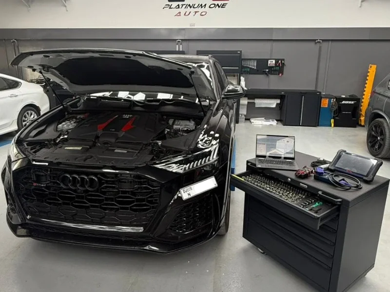 Ecu Remapping on a black Audi