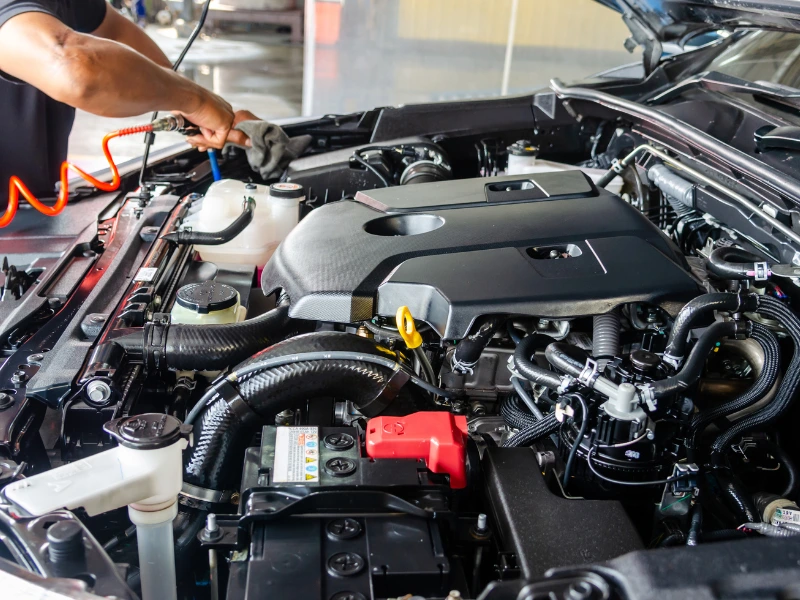 Car Engine bay open